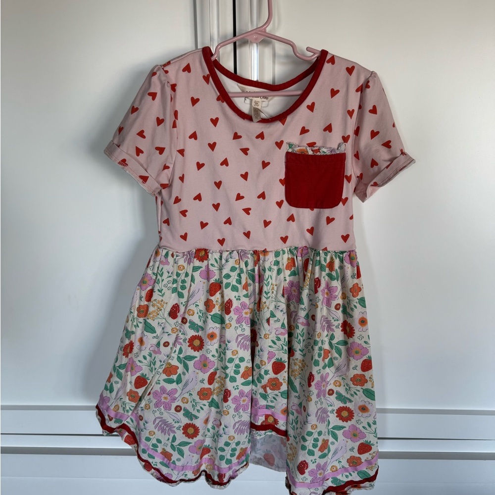 Matilda Jane Red Heart and Floral Kids Dress